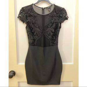Black Lace Mini Dress